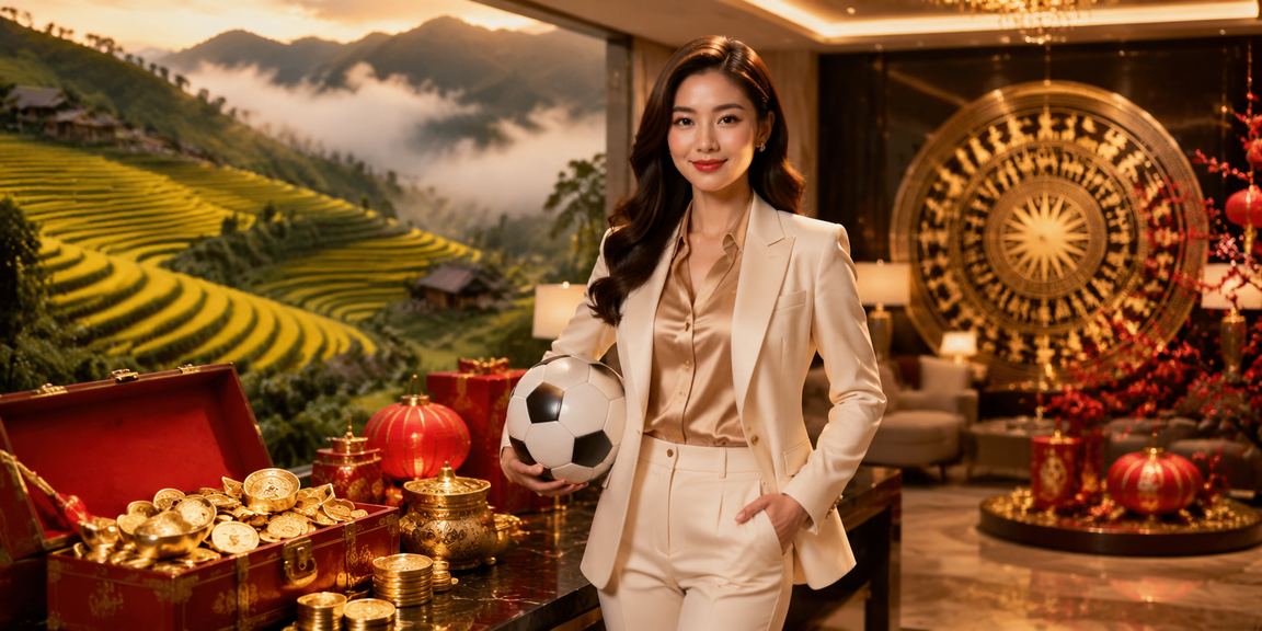 Lễ hội Tết Sapa với cờ hoa và không khí cá cược bóng đá sôi động tại Việt Nam